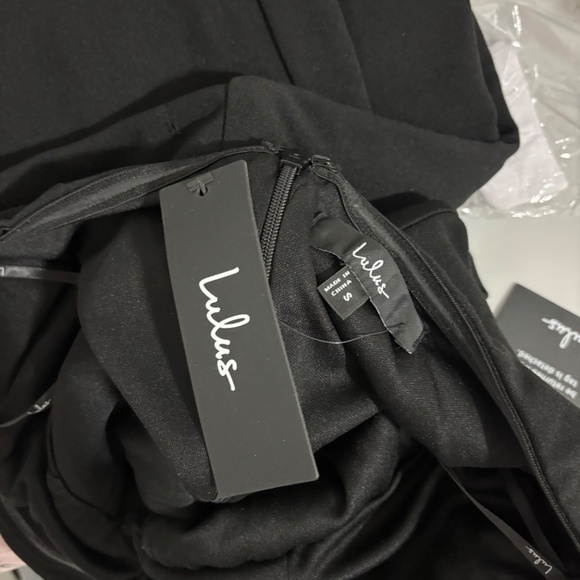 Lulus Elegant Finesse Black Pleated Cutout Maxi Dress - Size S - Picture 2 of 3